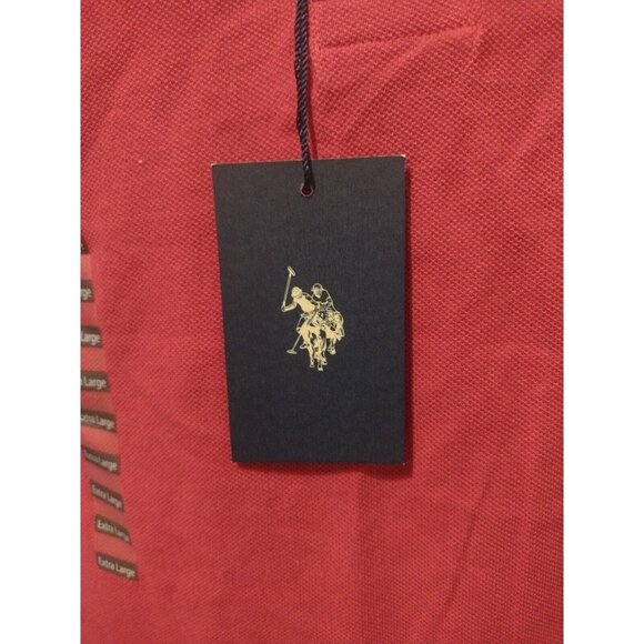 NWT New Authentic U.S. Polo ASSN. Red Polo Shirt Men's XL Short Sleeve Cotton - Picture 2 of 9